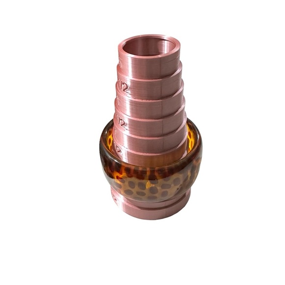 Vtg Signed Joan Rivers Faux Tortoise Leopard Cheetah Print Lucite Chunky Bangle - Picture 3 of 16